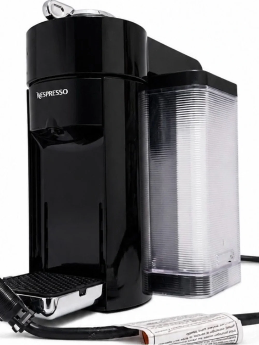 Nespresso Black Coffee Capsule Machine with Clear Water Tanks